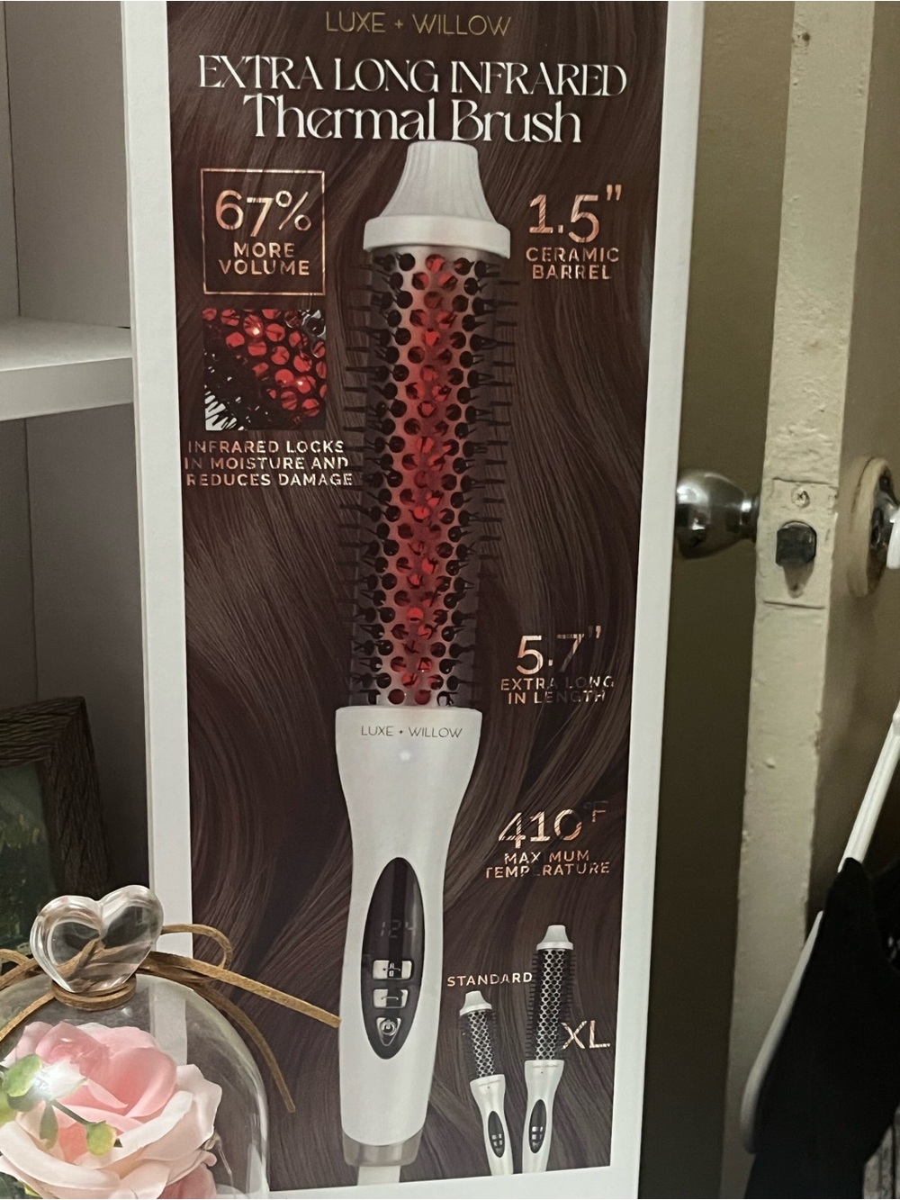 Extra Long Infrared Thermal Brush - White/Red